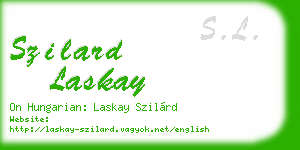 szilard laskay business card